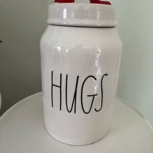 Rae Dunn White “Hugs” Storage Jar
